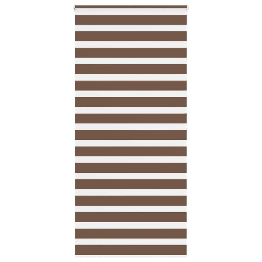 VidaXL store enrouleur zèbre 105x200 cm largeur de tissu 100,9 cm polyester marron