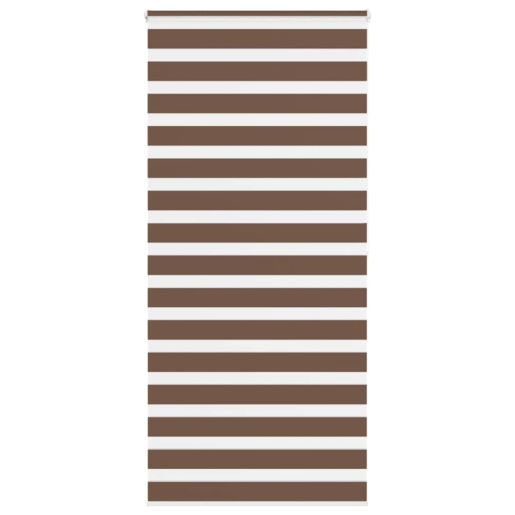 VidaXL store enrouleur zèbre 115x200 cm largeur du tissu 110,9 cm polyester marron