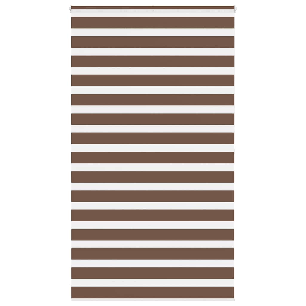 VidaXL store enrouleur zèbre 130x200 cm largeur de tissu 125,9 cm polyester marron