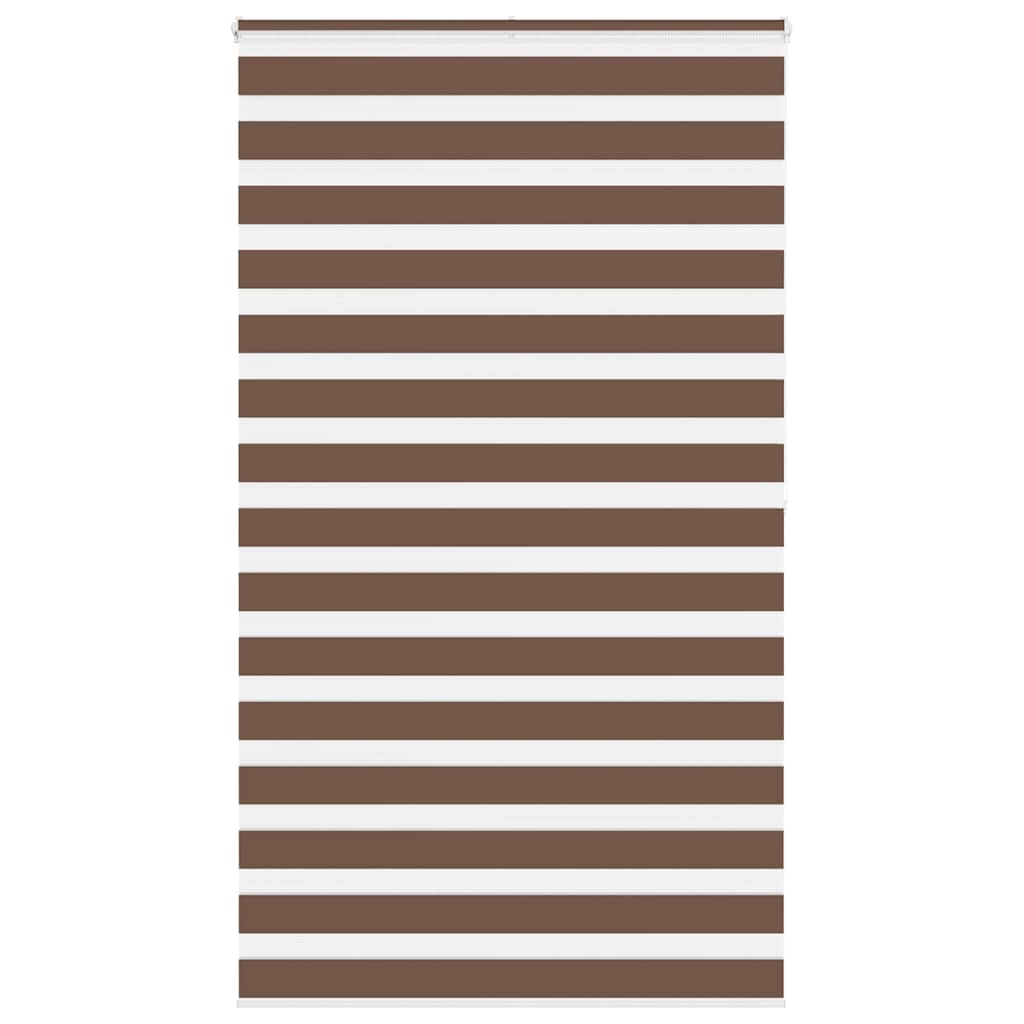 VidaXL store enrouleur zèbre 135x200 cm largeur du tissu 130,9 cm polyester marron