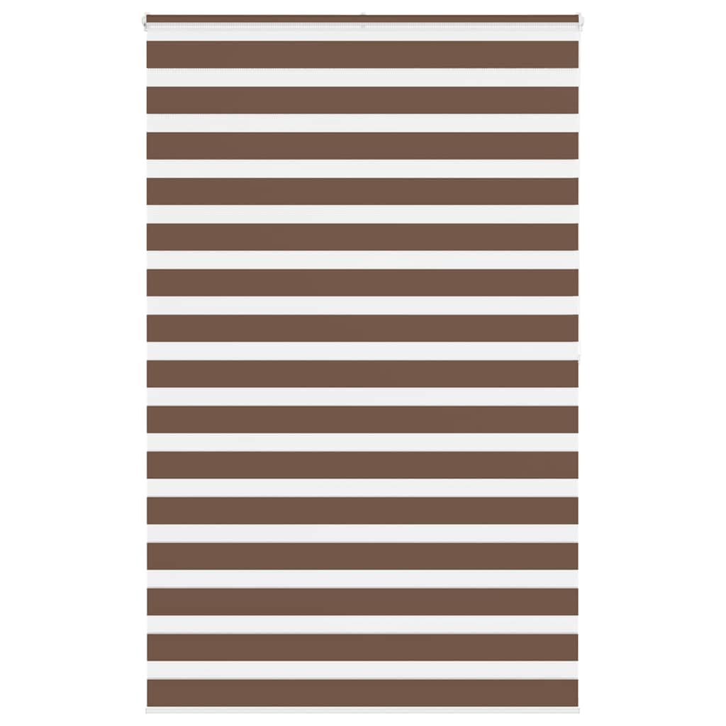 VidaXL store enrouleur zèbre 150x200 cm largeur de tissu 145,9 cm polyester marron