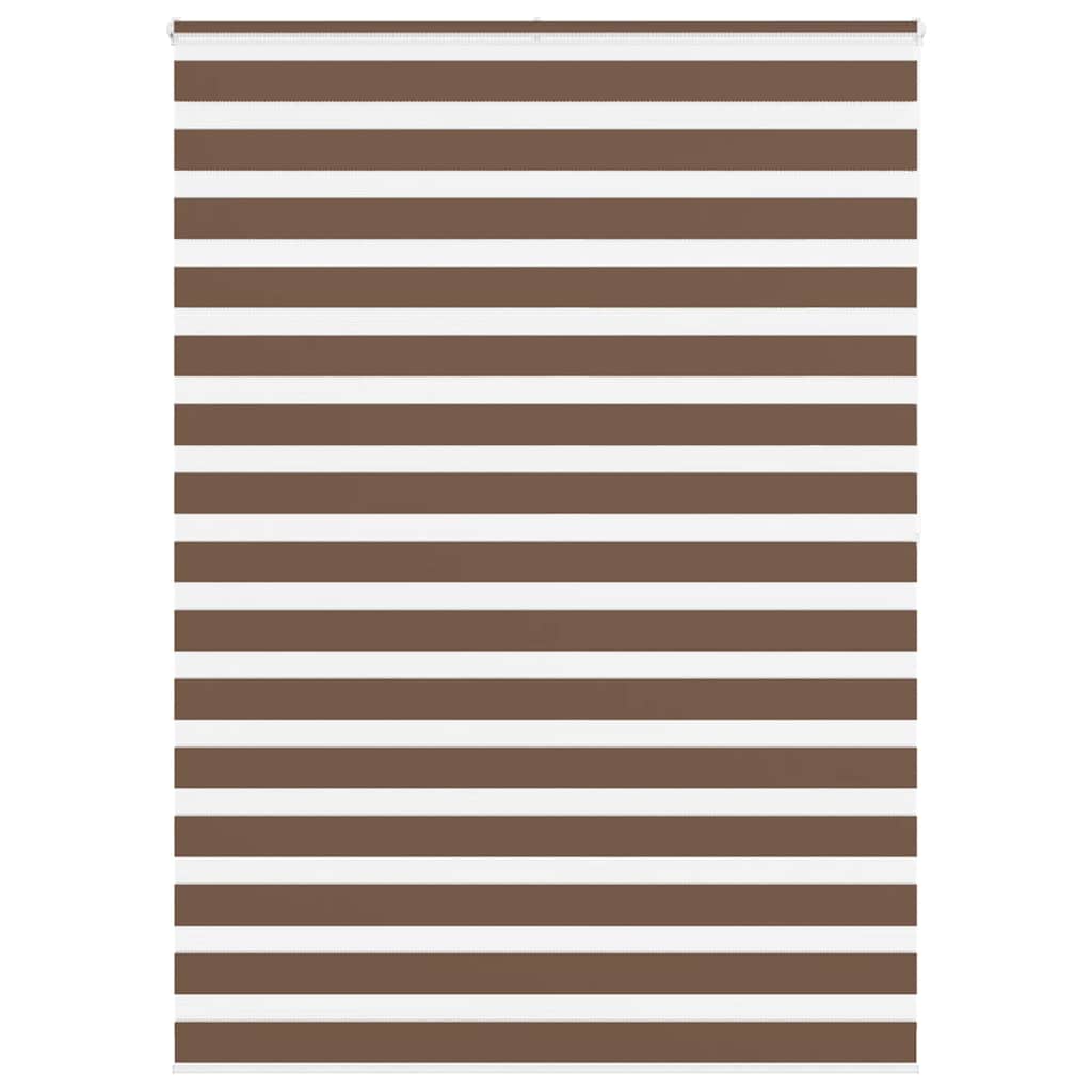 VidaXL store enrouleur zèbre 160x200 cm largeur du tissu 155,9 cm polyester marron