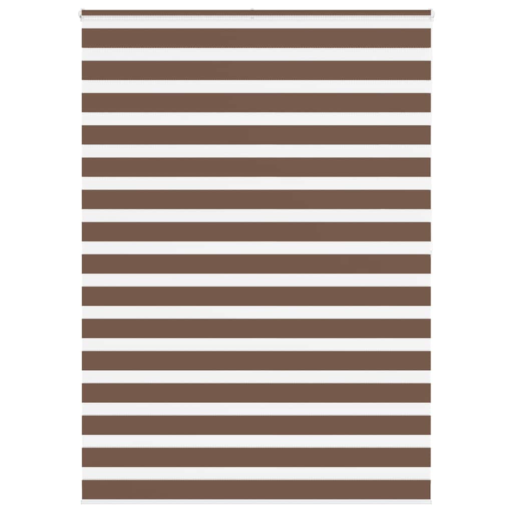 VidaXL store enrouleur zèbre 165x200 cm largeur du tissu 160,9 cm polyester marron