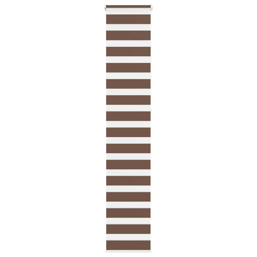 Vidaxx store enrouleur zèbre 45x230 cm largeur de tissu 40,9 cm polyester marron
