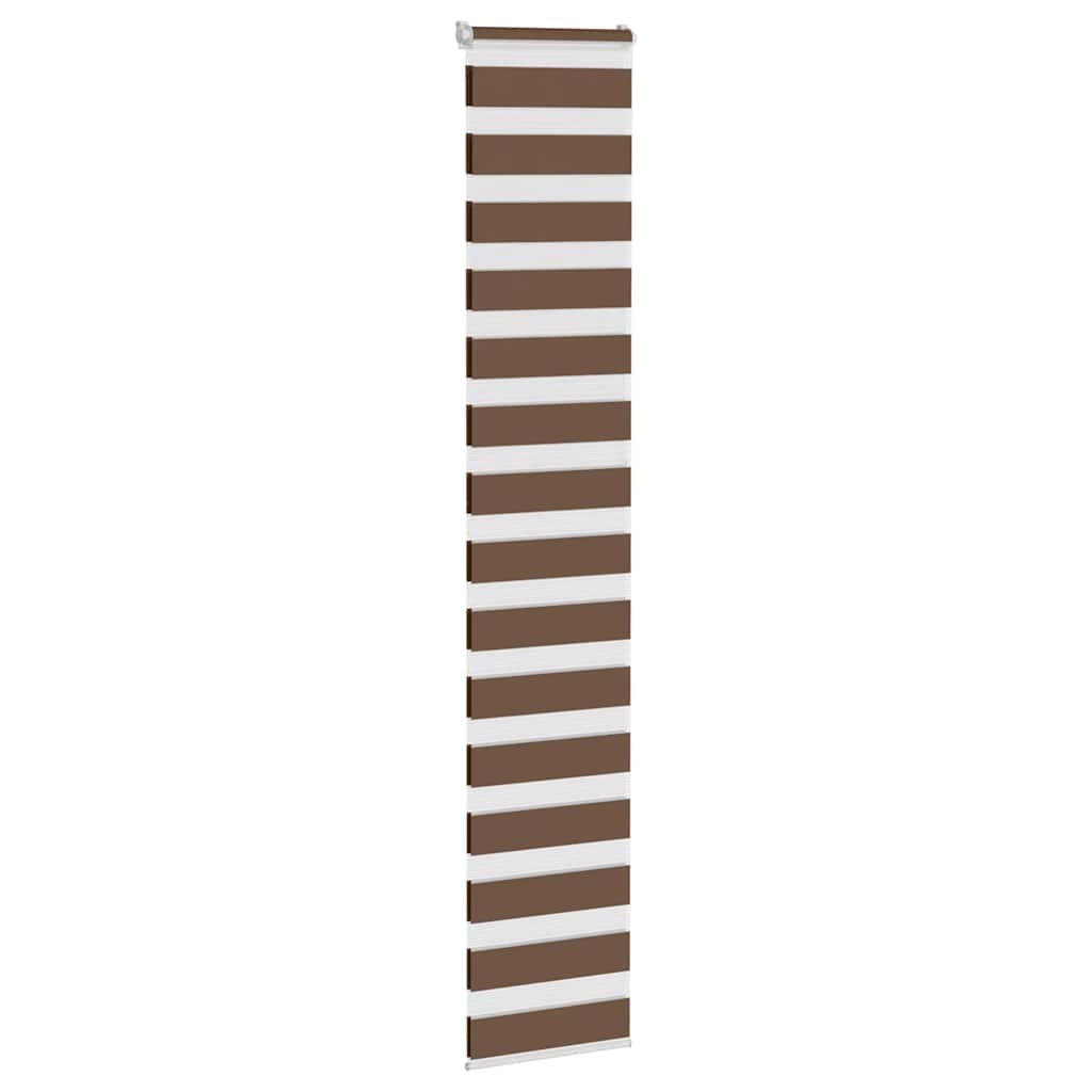 Vidaxx store enrouleur zèbre 45x230 cm largeur de tissu 40,9 cm polyester marron