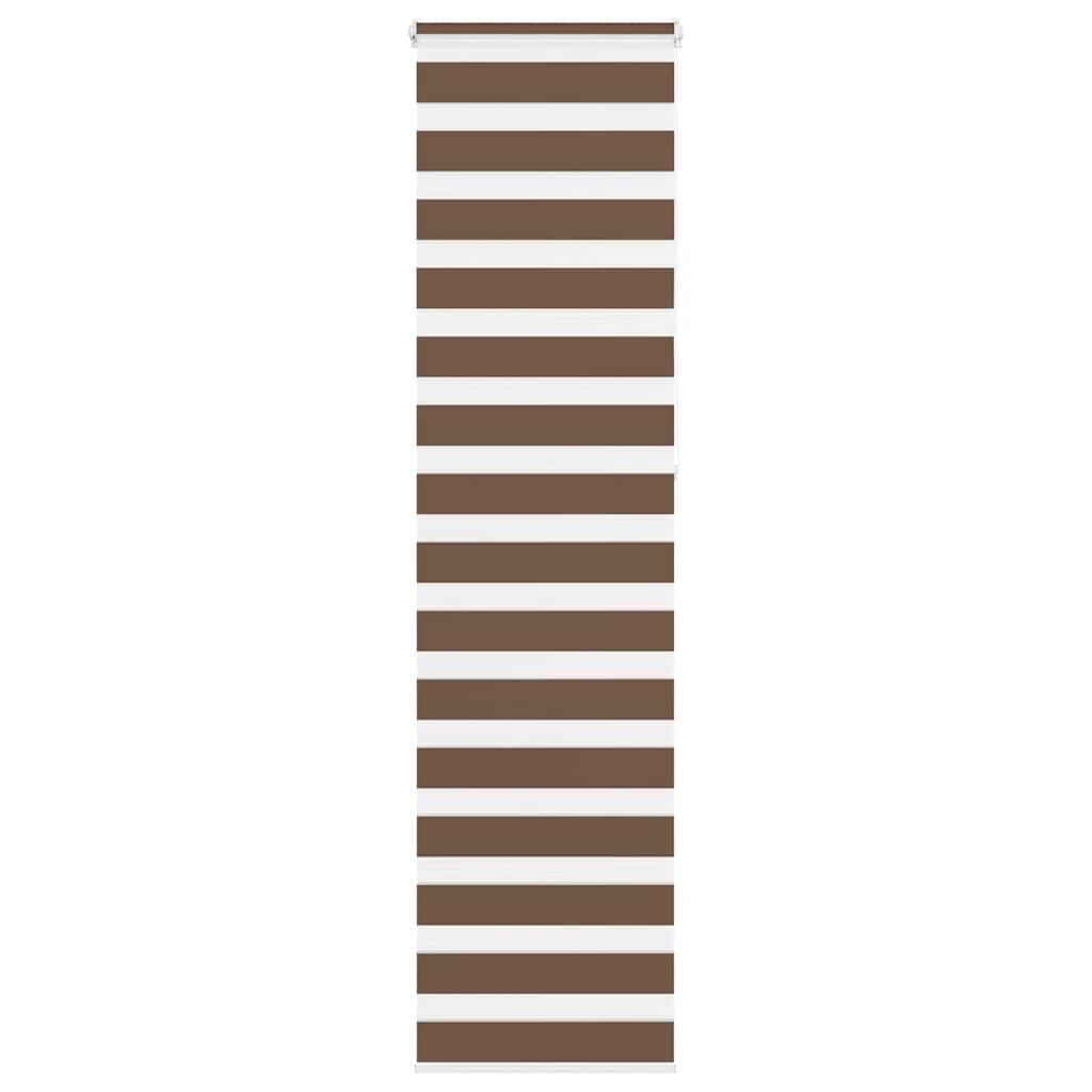 Vidaxx store enrouleur zèbre 55x230 cm largeur de tissu 50,9 cm polyester marron