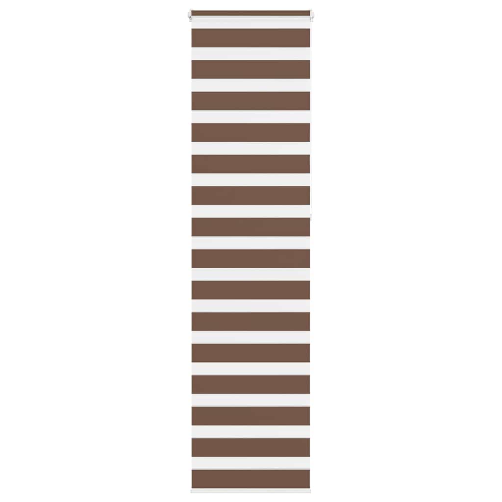 Vidaxx store enrouleur zèbre 60x230 cm largeur de tissu 55,9 cm polyester marron