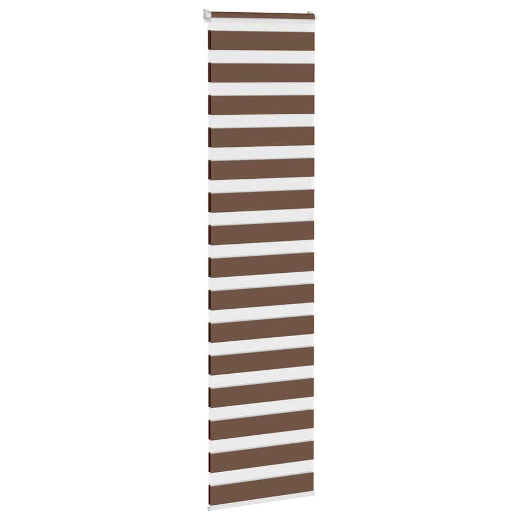 Vidaxx store enrouleur zèbre 65x230 cm largeur de tissu 60,9 cm polyester marron