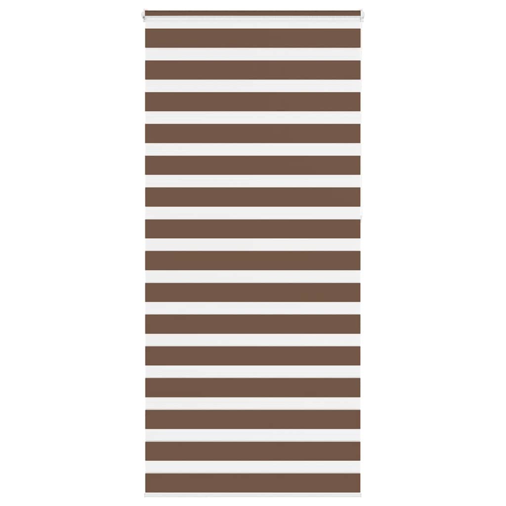VidaXL store enrouleur zèbre 110x230 cm largeur du tissu 105,9 cm polyester marron