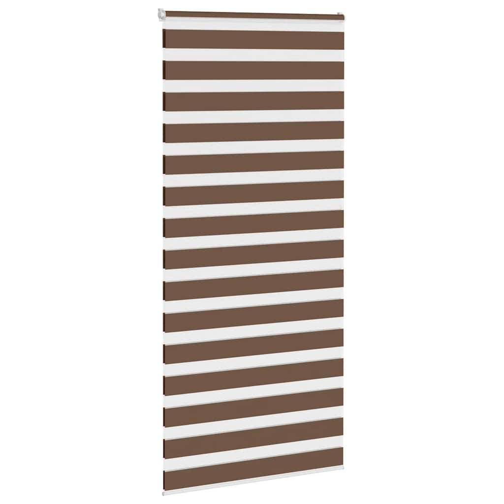 VidaXL store enrouleur zèbre 115x230 cm largeur du tissu 110,9 cm polyester marron