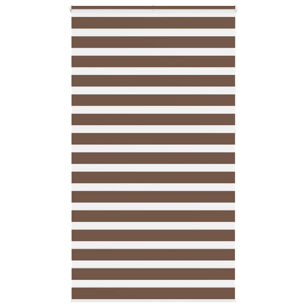 VidaXL store enrouleur zèbre 130x230 cm largeur du tissu 125,9 cm polyester marron