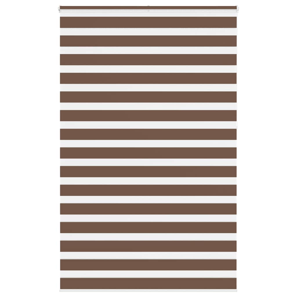 VidaXL store enrouleur zèbre 140x230 cm largeur du tissu 135,9 cm polyester marron