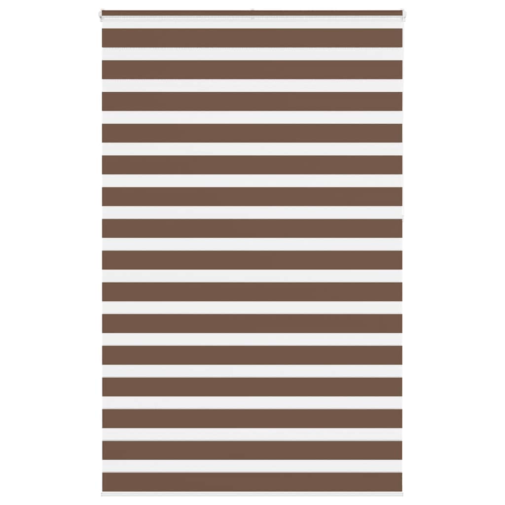 Vidaxx store enrouleur zèbre 145x230 cm largeur de tissu 140,9 cm polyester marron