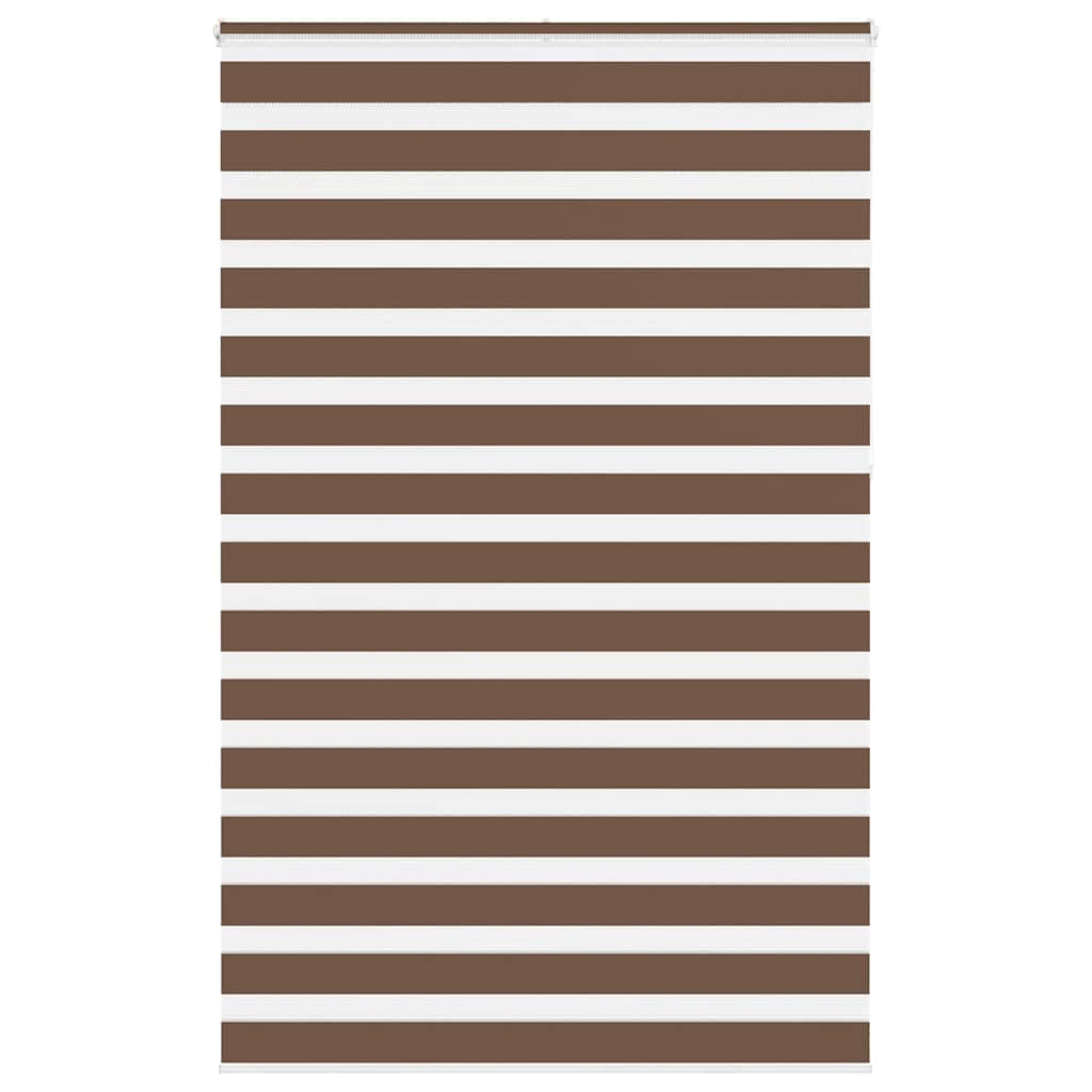 VidaXL store enrouleur zèbre 150x230 cm largeur du tissu 145,9 cm polyester marron