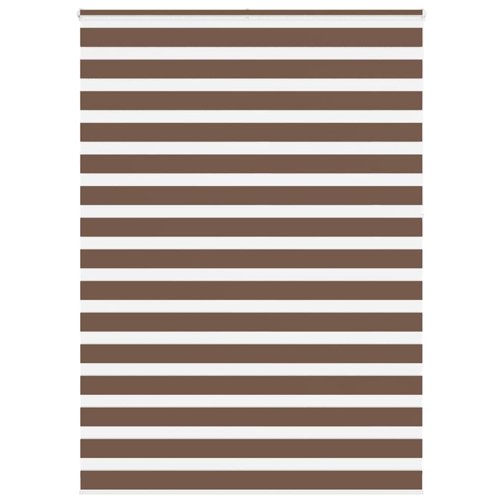 VidaXL store enrouleur zèbre 160x230 cm largeur du tissu 155,9 cm polyester marron