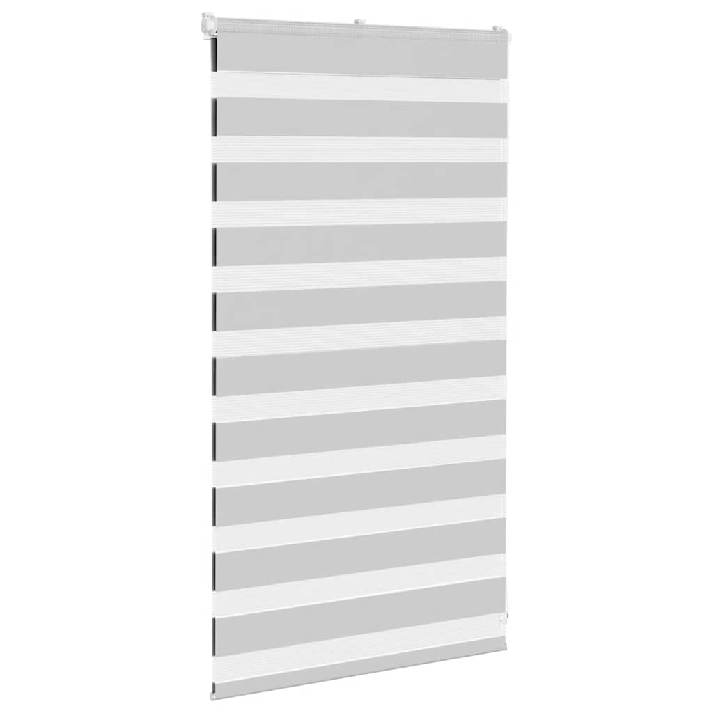 VidaXL store enrouleur zèbre 90x100 cm largeur de tissu 85,9 cm gris clair