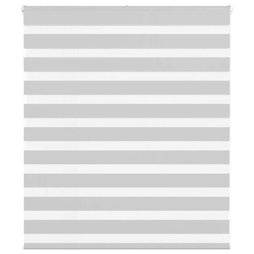 VidaXL store enrouleur zèbre 130x100 cm largeur de tissu 125,9 cm gris clair