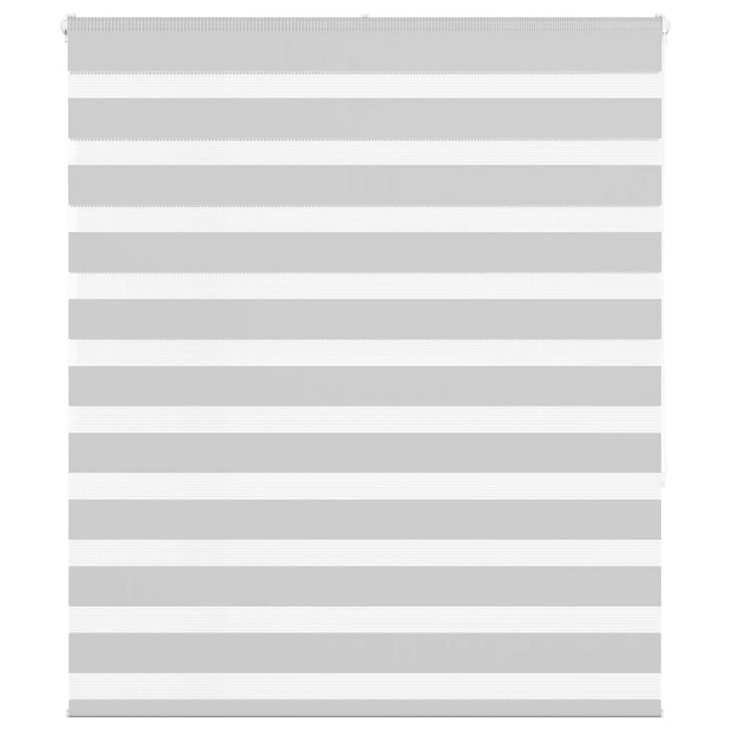 VidaXL store enrouleur zèbre 130x150 cm largeur de tissu 125,9 cm gris clair