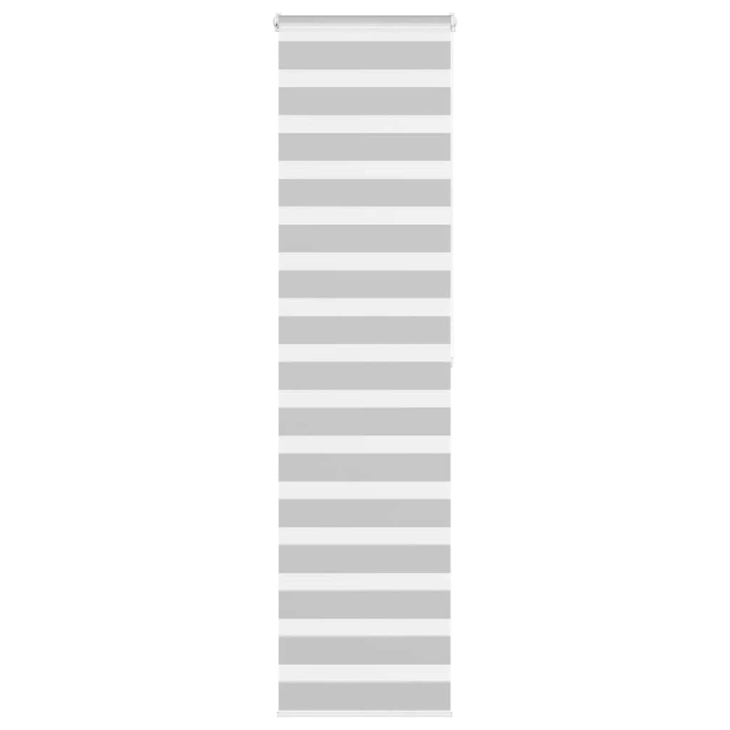 VidaXL store enrouleur zèbre 60x200 cm largeur de tissu 55,9 cm gris clair