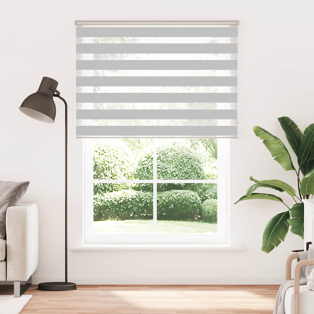 VidaXL store enrouleur zèbre 155x200 cm largeur de tissu 150,9 cm gris clair
