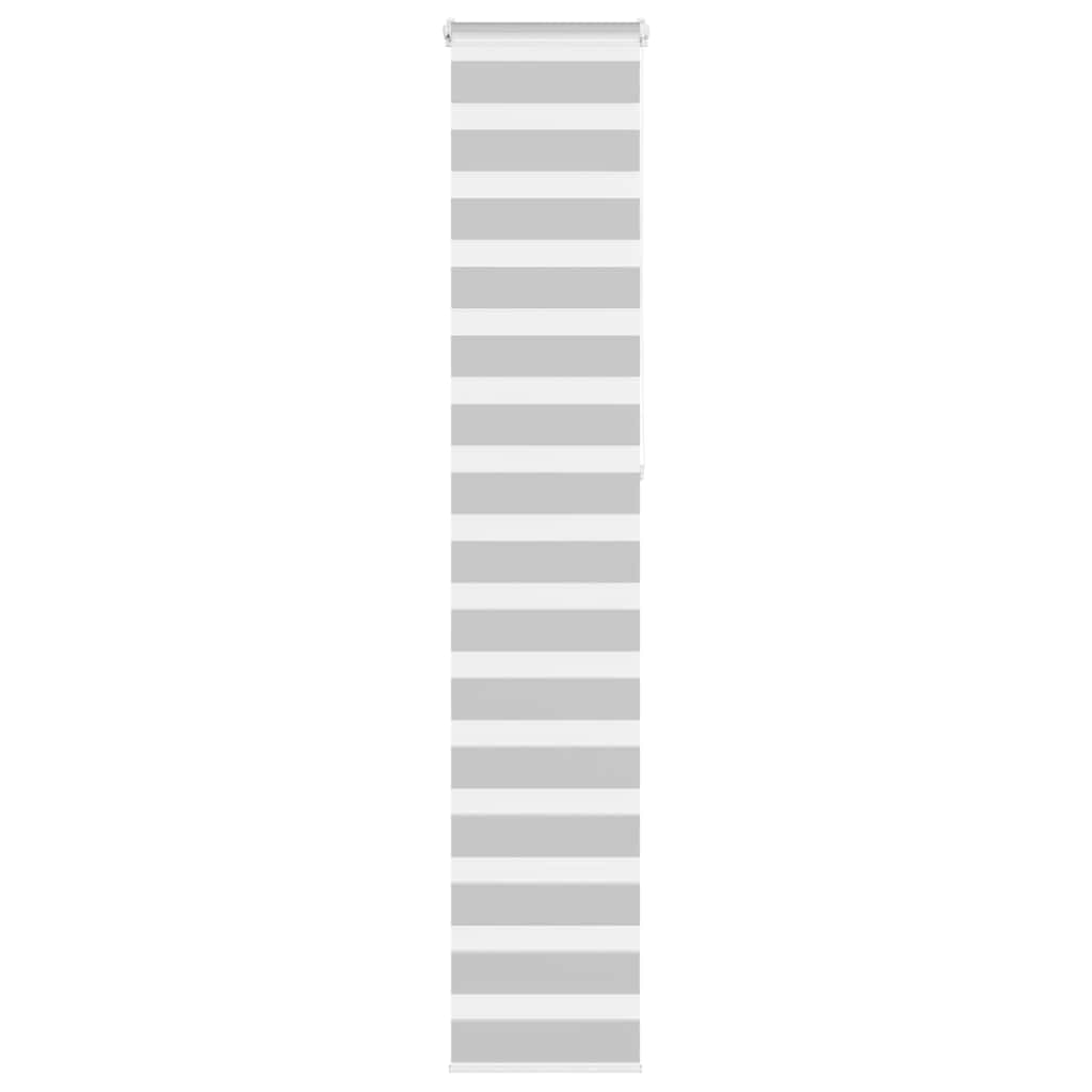 VidaXL store enrouleur zèbre 40x230 cm largeur de tissu 35,9 cm gris clair