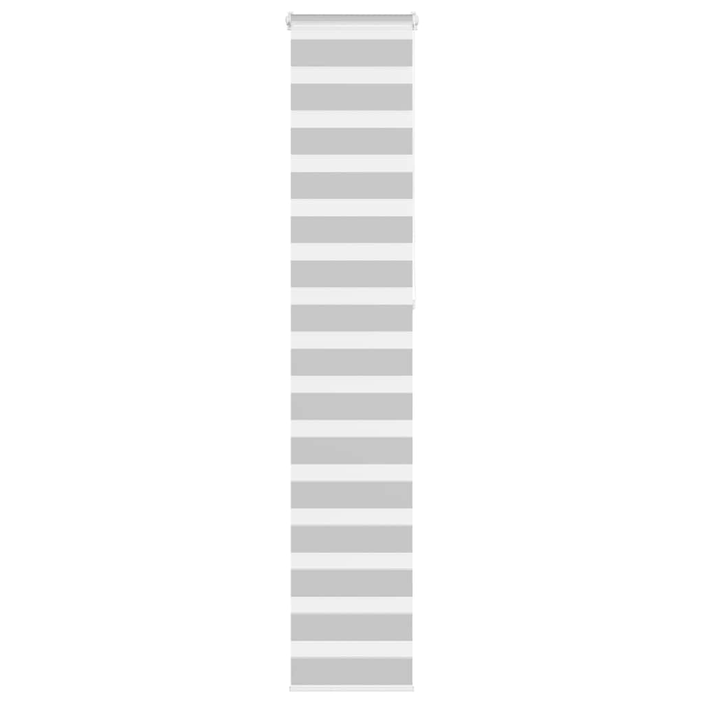 VidaXL store enrouleur zèbre 50x230 cm largeur de tissu 45,9 cm gris clair
