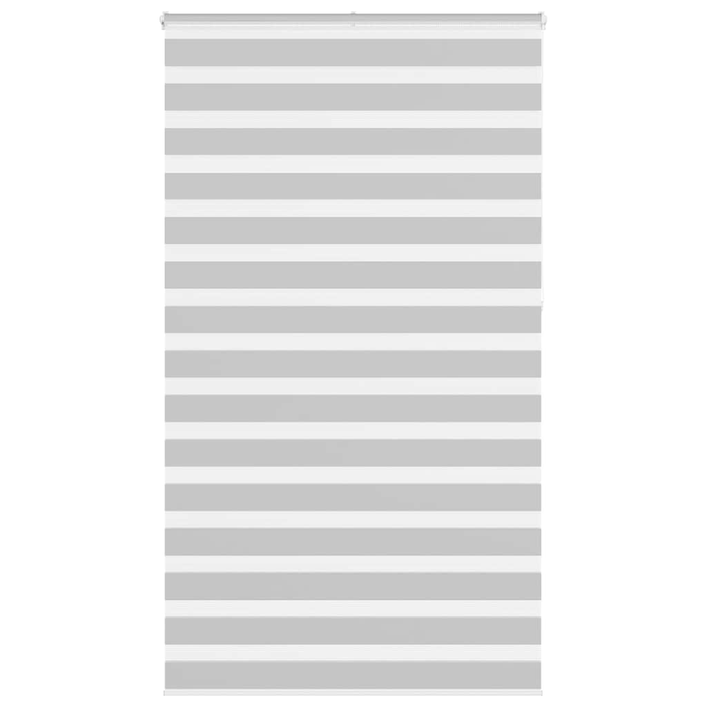 VidaXL store enrouleur zèbre 130x230 cm largeur de tissu 125,9 cm gris clair