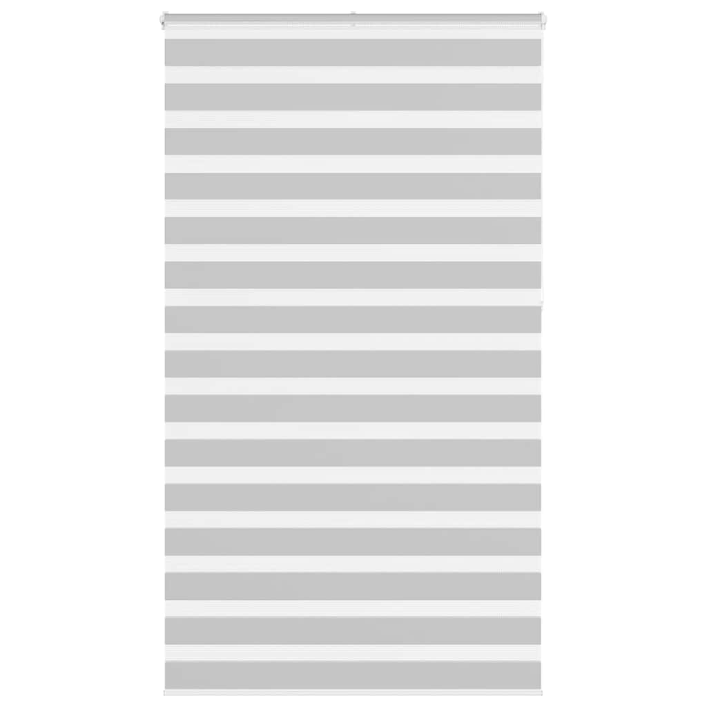 VidaXL store enrouleur zèbre 135x230 cm largeur de tissu 130,9 cm gris clair