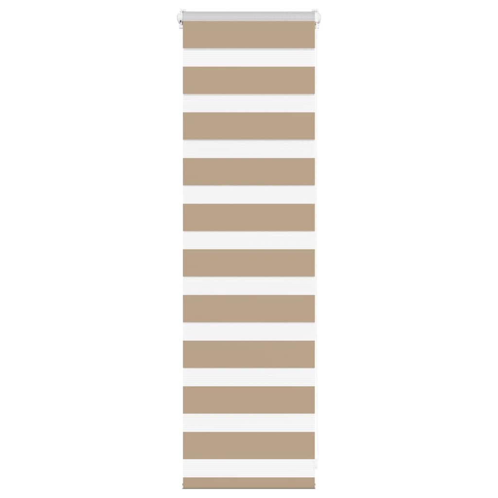 Vidaxxl store zèbre 40x100 cm largeur de tissu 35,9 cm polyester marron sable