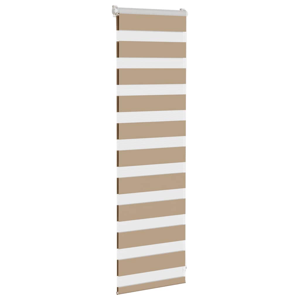 VidaXL store zèbre 45x100 cm largeur de tissu 40,9 cm polyester marron sable