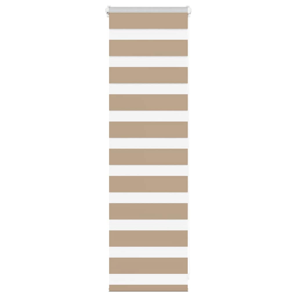 Vidaxxl store zèbre 50x100 cm largeur de tissu 45,9 cm polyester marron sable
