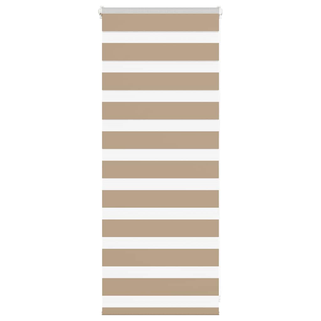 VidaXL store zèbre 55x100 cm largeur de tissu 50,9 cm polyester marron sable