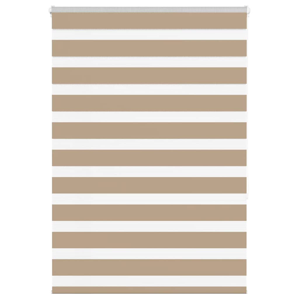VidaXL store zébré 100x150 cm largeur de tissu 95,9 cm polyester marron sable