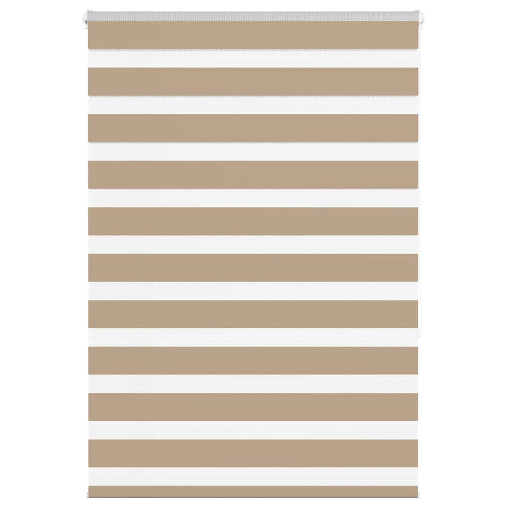 VidaXL store zèbre 105x150 cm largeur de tissu 100,9 cm polyester marron sable
