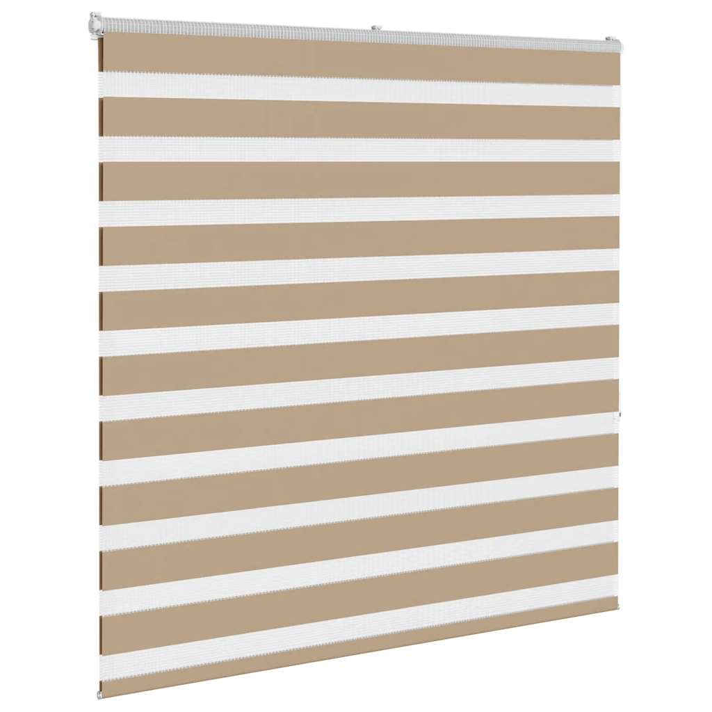 VidaXL store zèbre 145x150 cm largeur de tissu 140,9 cm polyester marron sable