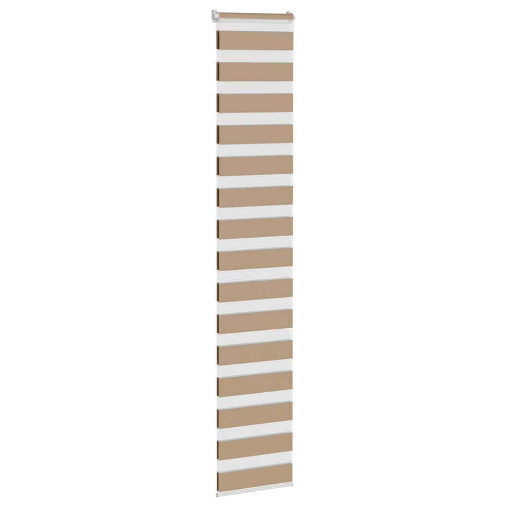 VidaXL store zèbre 40x200 cm largeur de tissu 35,9 cm polyester marron sable