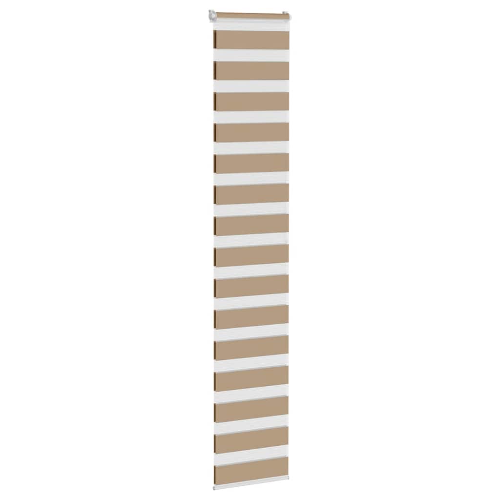 VidaXL store zèbre 45x200 cm largeur de tissu 40,9 cm polyester marron sable