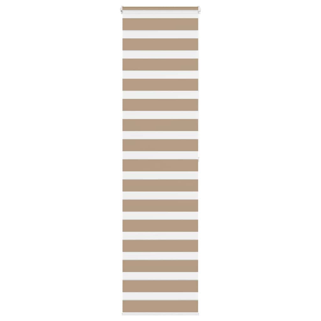 VidaXL store zèbre 55x200 cm largeur de tissu 50,9 cm polyester marron sable