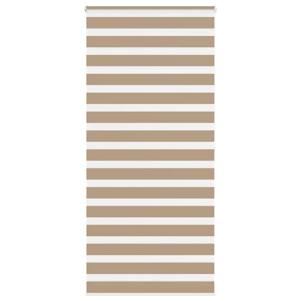 VidaXL store zèbre 100x200 cm largeur de tissu 95,9 cm polyester marron sable