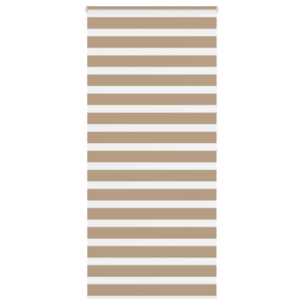 VidaXL store zèbre 105x200 cm largeur de tissu 100,9 cm polyester marron sable