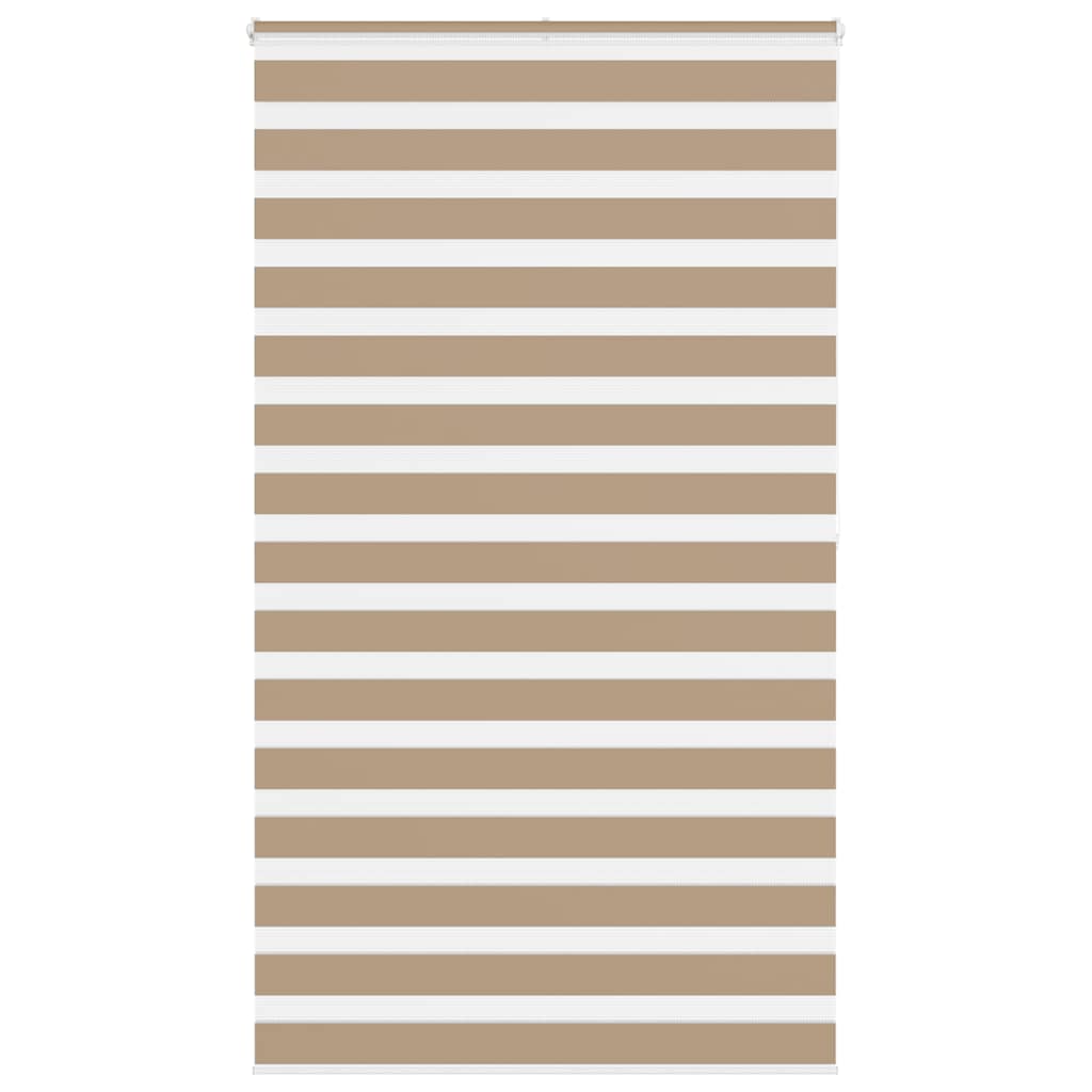 VidaXL store zèbre 135x200 cm largeur de tissu 130,9 cm polyester marron sable