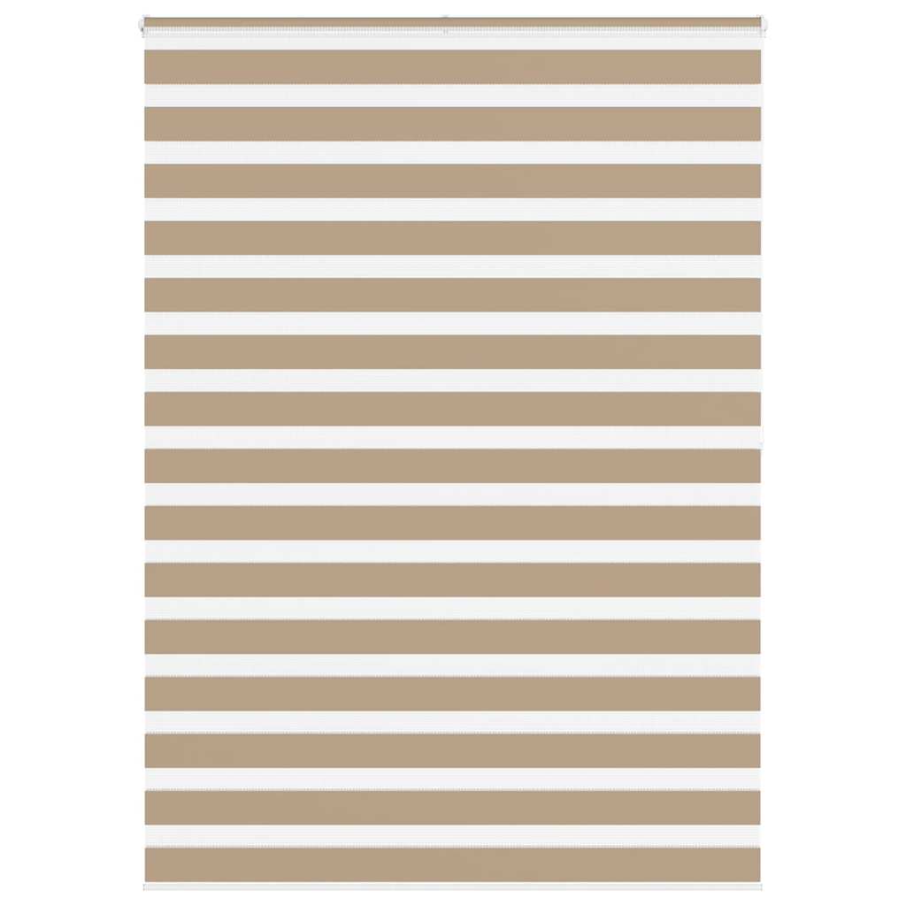 VidaXL store zèbre 165x200 cm largeur de tissu 160,9 cm polyester marron sable