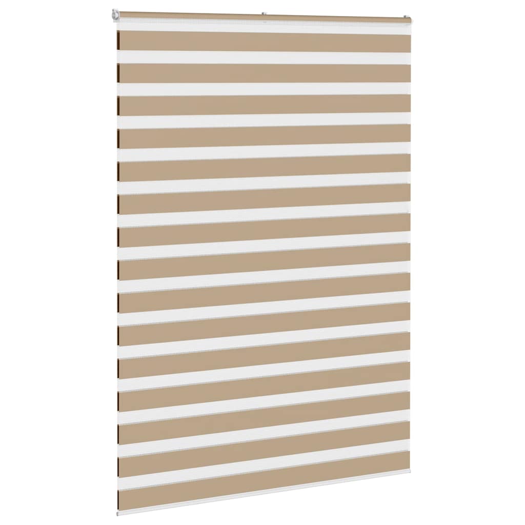 VidaXL store zèbre 165x200 cm largeur de tissu 160,9 cm polyester marron sable