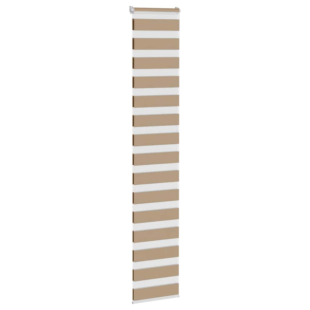 VidaXL store zèbre 45x230 cm largeur de tissu 40,9 cm polyester marron sable