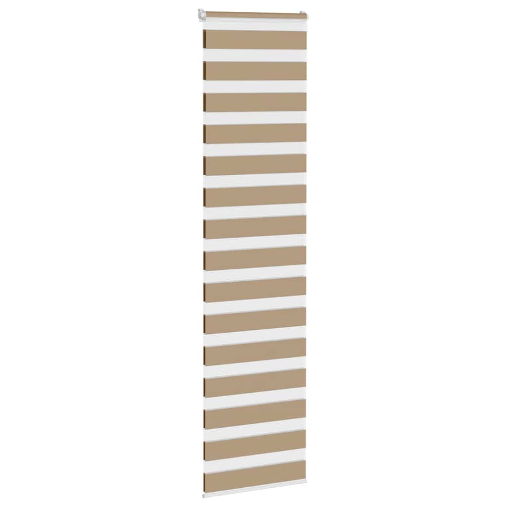 VidaXL store zèbre 55x230 cm largeur de tissu 50,9 cm polyester marron sable