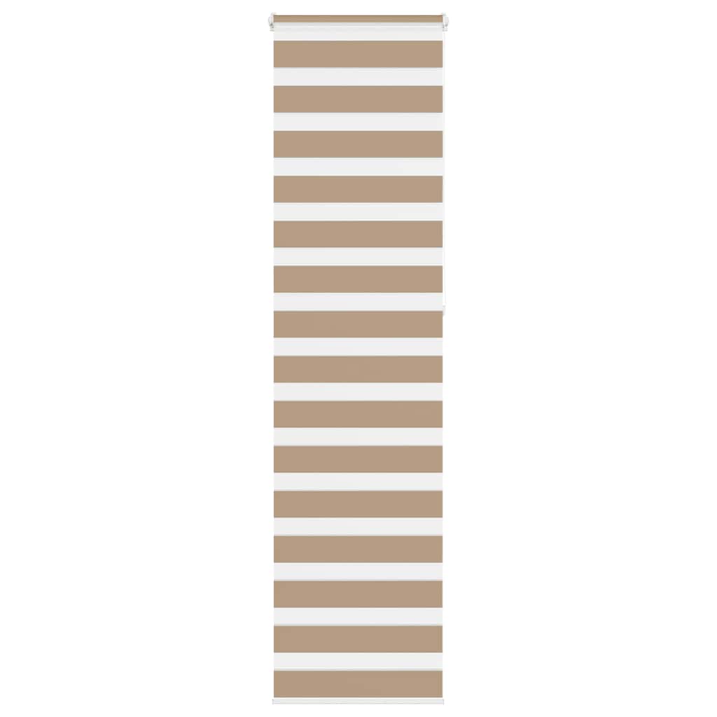 VidaXL store zèbre 60x230 cm largeur de tissu 55,9 cm polyester marron sable