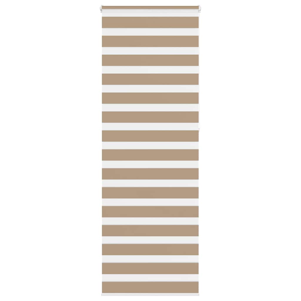 VidaXL store zèbre 70x230 cm largeur de tissu 65,9 cm polyester marron sable