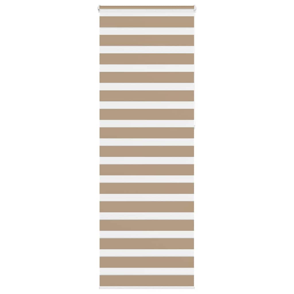 VidaXL store zèbre 75x230 cm largeur de tissu 70,9 cm polyester marron sable