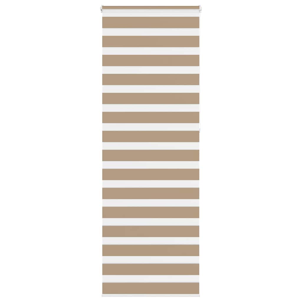 VidaXL store zèbre 85x230 cm largeur de tissu 80,9 cm polyester marron sable