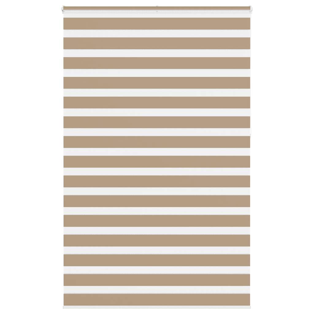 VidaXL store zébré 145x230 cm largeur de tissu 140,9 cm polyester marron sable